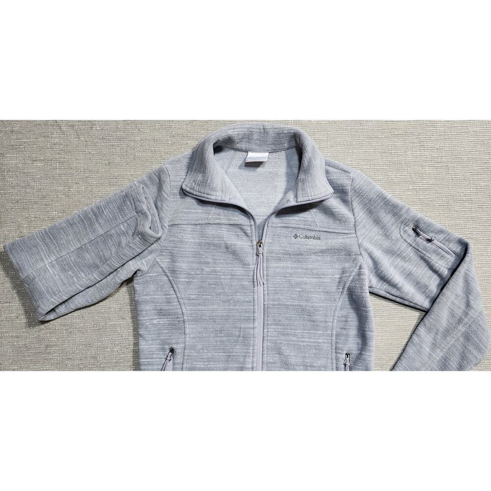 Columbia Womens Full Zip Fleece Jacket Gray Size‎ Small